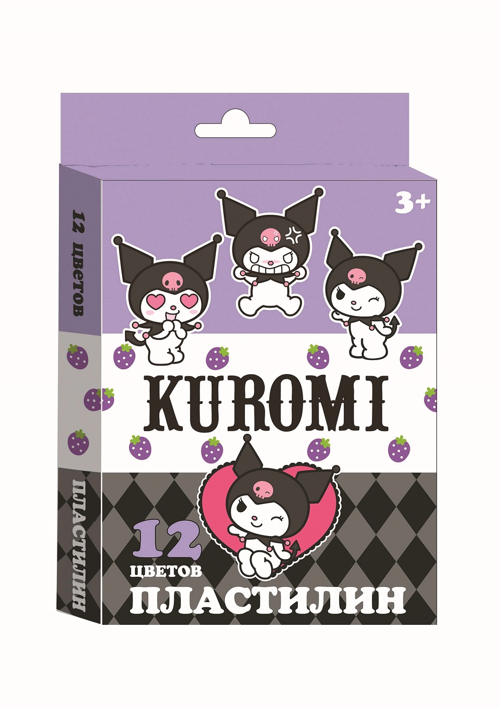 Купить Пластилин 12 цветов Kuromi на РОССКЛАСС